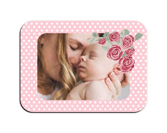 Calamita Rettangolare Rose con pois