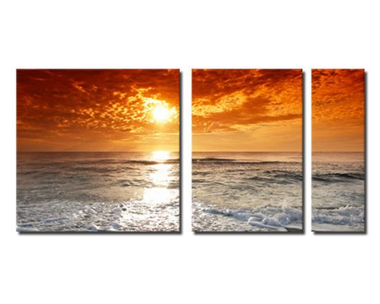 Immagine di un bellissimo tramonto su quadri moderni