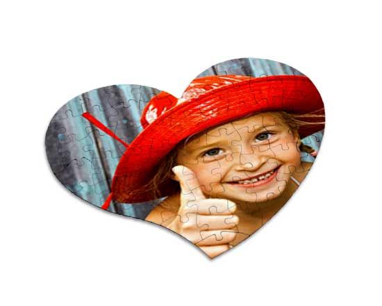 Puzzle magnetici a forma di cuore, personalizzati con la foto che preferisci.