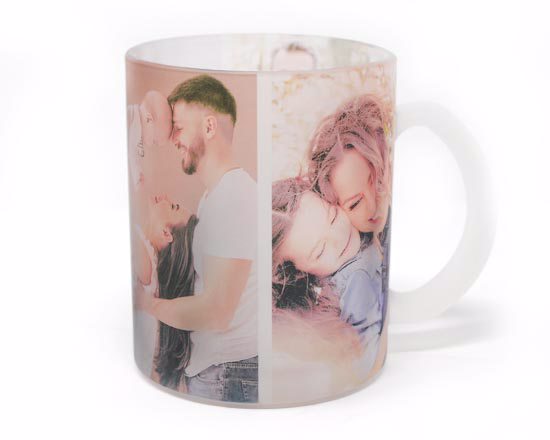 Crea la tazza in vetro collage con 3 foto