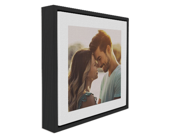 Tela americana con cornice Passepartout - cornice nera