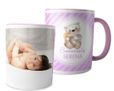 tazza con orsetto su sfondo rosa