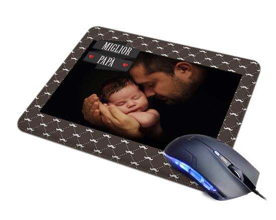 Tappetino Mouse in Pelle Miglior papà