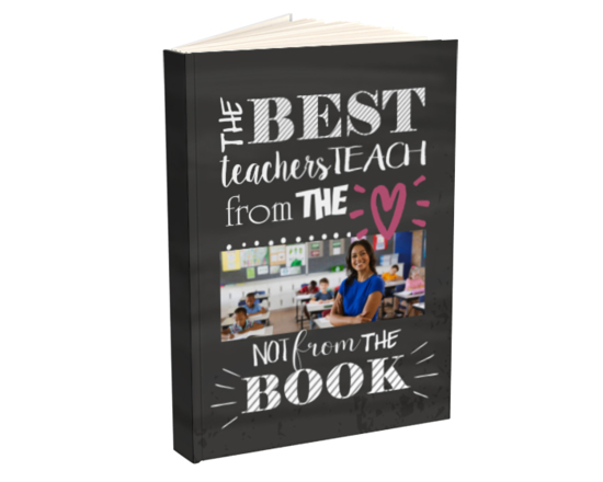 Agenda personalizzata con dedica e cuore come regalo per maestra