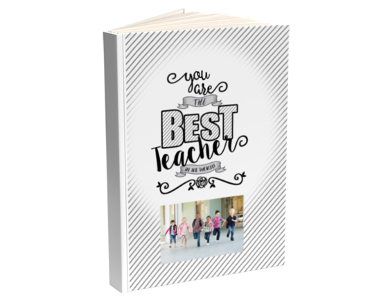 Agenda personalizzata con grafica per la maestra