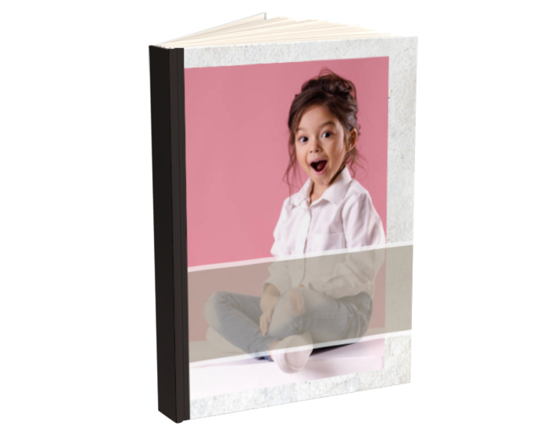 Agenda giornaliera personalizzata con foto e striscia per inserire testo