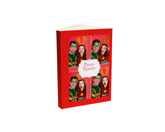 Agenda giornaliera con copertina collage a auguri di Buon Natale