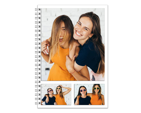 Agenda personalizzata con collage 3 riquadri