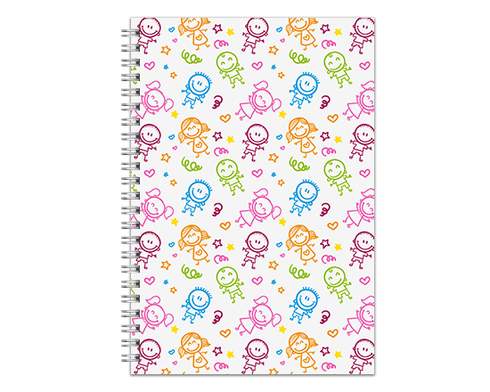 Agenda personalizzata con grafica bambini colorati
