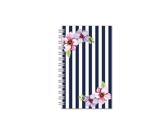 Agenda settimanale piccola con grafica floreale