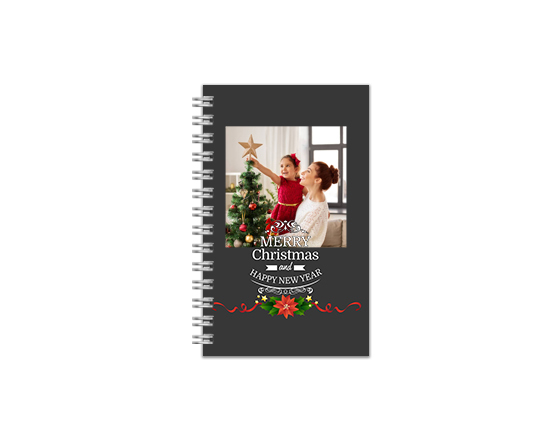 Agenda settimanale tascabile con foto e grafica di Natale