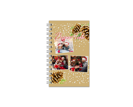 Agenda settimanale con foto collage e grafica Pigne natalizie