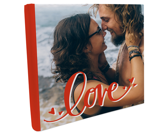 Album fotografico quadrato con grafica di S. valentino simply Love