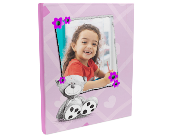 album personalizzato con grafiche e foto adatto per bambine