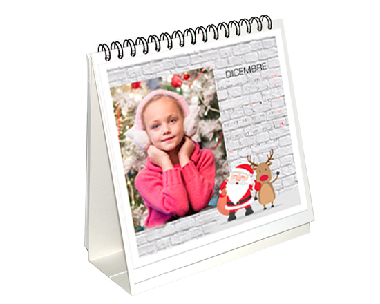 Calendario da tavolo Babbo Natale e Renna