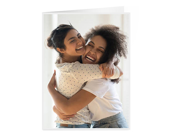 crea biglietto auguri a 2 ante con foto