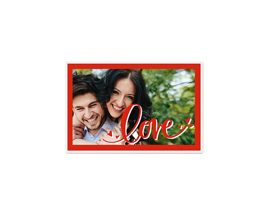 Il bigliettino d'amore con grafica love