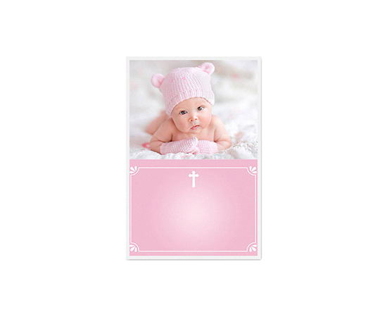 Biglietto Auguri con foto per il battesimo della tua bimba
