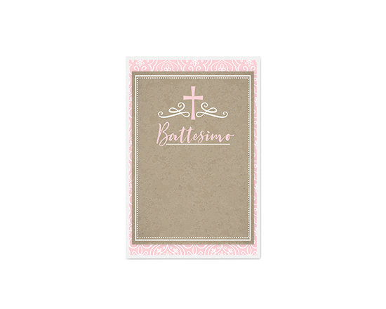 Bigliettino Auguri per battesimo bimba