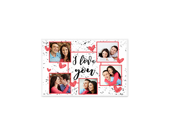 Bigliettino Auguri I love you collage