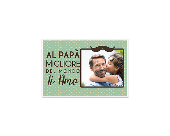 Biglietto di auguri per il papà con grafica e foto