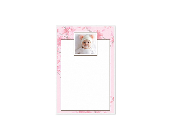 bigliettino auguri pink frame