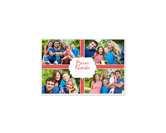 Biglietto auguri natalizio con grafica collage