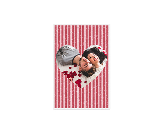 Bigliettino augurale con cuore e foto