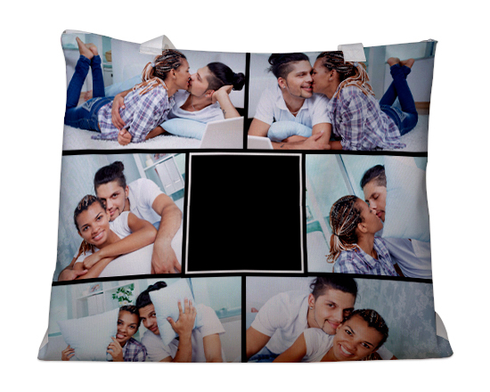 Borsa mare grafica black collage