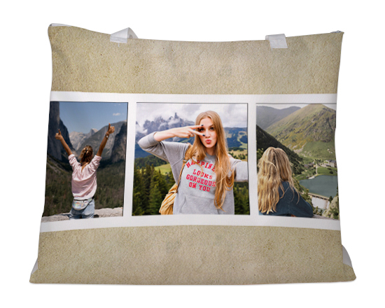 Borsa mare beige collage