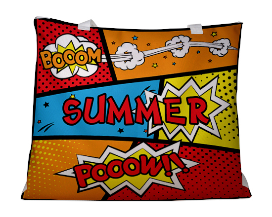 Borsa mare grafica fumetto