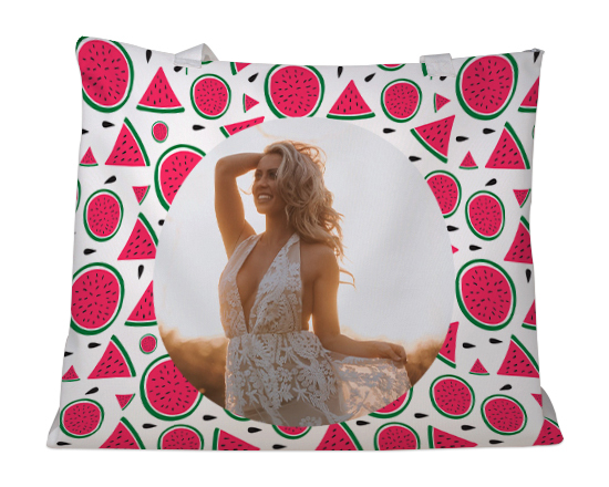 Borsa mare con foto e grafica anguria