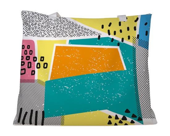 Borsa mare grafica colorata