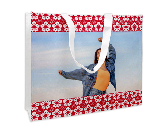 Borsa spesa personalizzata con grafica Hawaii e foto