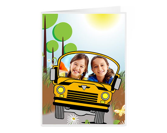 Biglietto auguri a 2 ante per bambini con foto