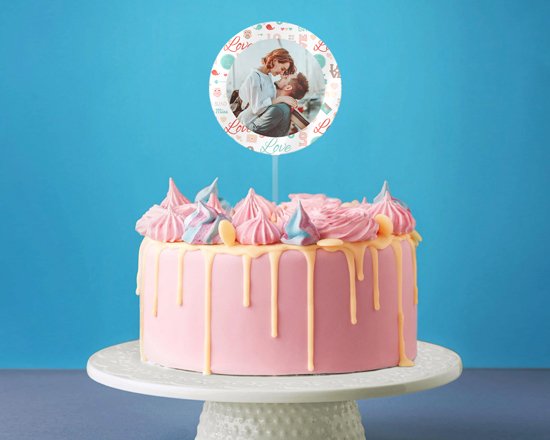 Cake topper tondo da applicare sulle torte