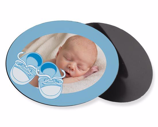 Scarpette blu per il tuo magnete ovale