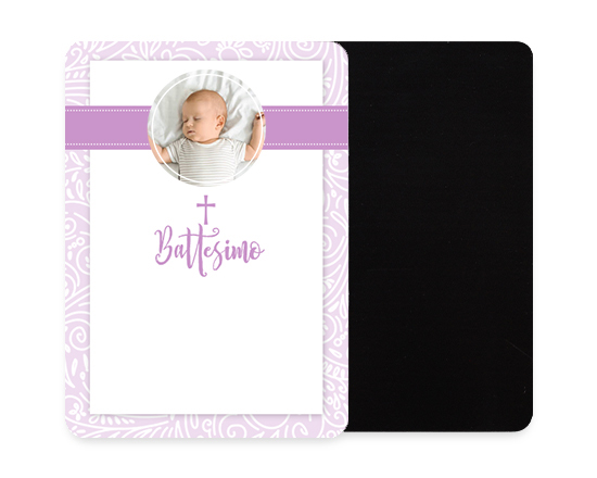 calamita flessibile rettangolare battesimo bimba