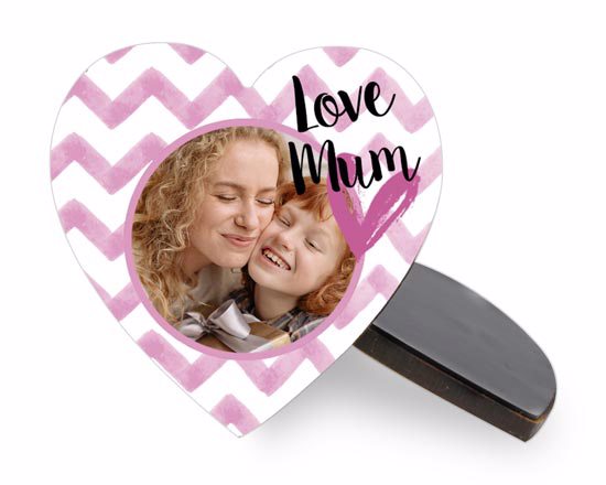 Calamita cuore masonite Mum zig zag