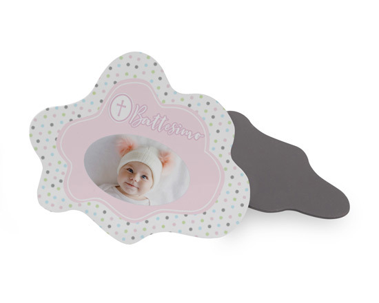 Calamita nuvola Baptism girl pois