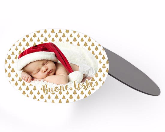 Alberelli natalizi per la tua foto calamita ovale