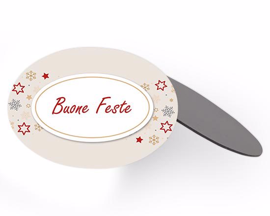 Fantasia di Natale per la tua foto calamita ovale