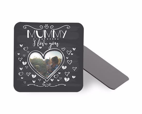 Calamita quadrata con cuore bianco
