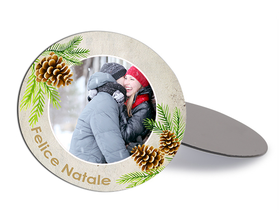 calamita rotonda flessibile felice natale