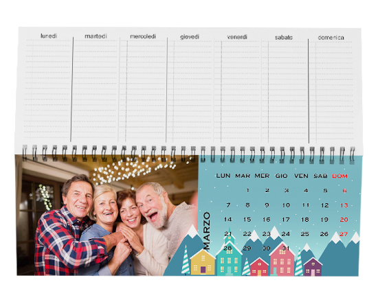 Calendari da scrivania Casette colorate