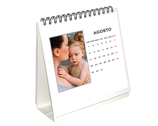 Calendario da tavolo Bianco Verticale