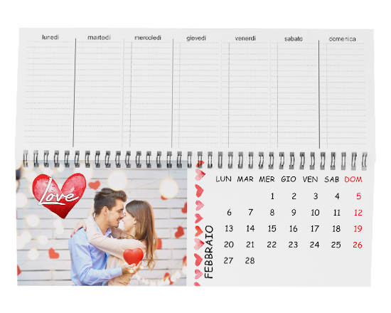 Calendari da scrivania crazy love san valentino