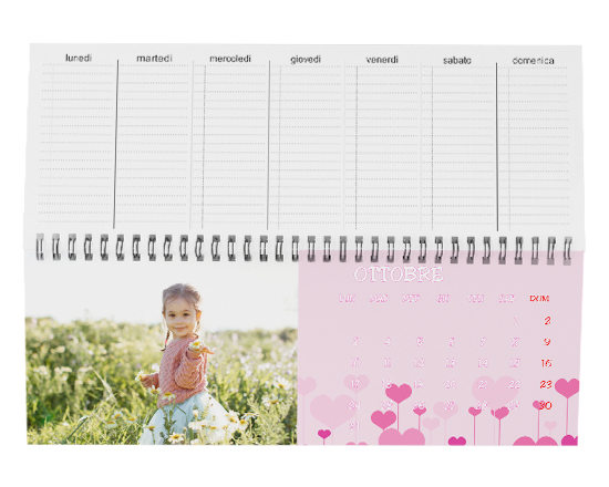 Calendari da scrivania cuoricini