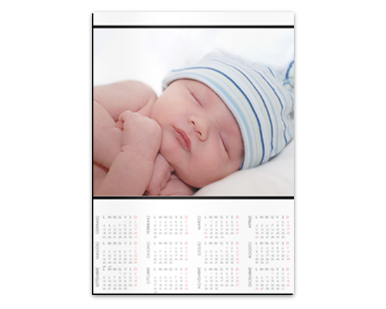 Calendario magnetico A3 Basic bianco