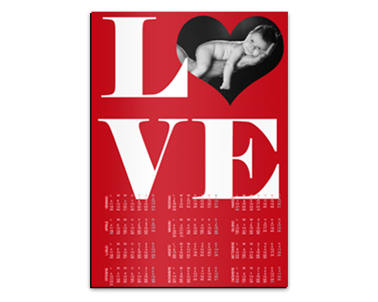 Calendario magnetico A3 Big Love